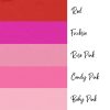 Wedding Car Ribbon Colours - Pinks