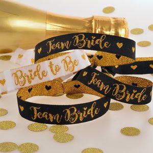Team Bride Fabric Wristbands