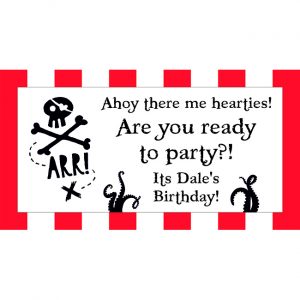 Personalised Pirate Party Banners
