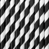 Black and White Striped Straws