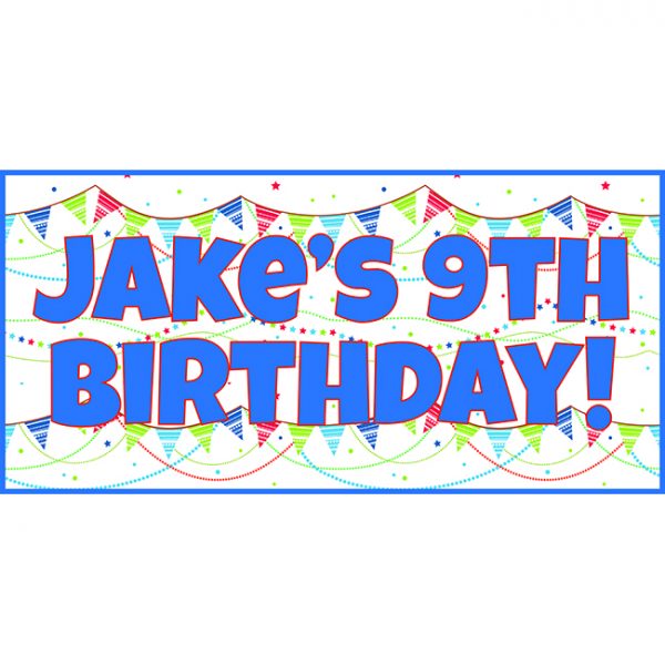 Blue Bunting Personalised Party Banners