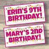 Pink Bunting Personalised Party Banners