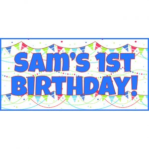 Blue Bunting Personalised Party Banners