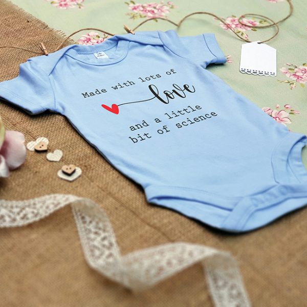 Baby Blue IVF Pregnancy Announcement Baby Grow