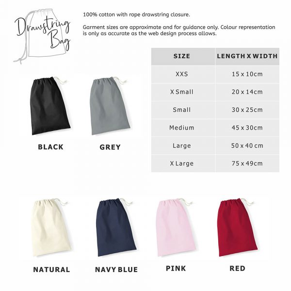 Drawstring Bag Size Guide