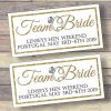Gold Team Bride Hen Party Banners