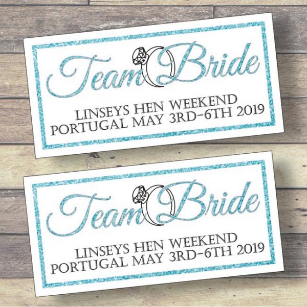 Turquoise Team Bride Hen Party Banners