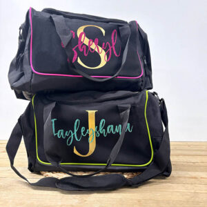 Personalised Initial Gym Bag with Glitter Initial and Name