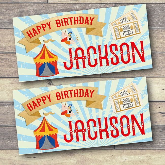 Circus Birthday Personalised Banners