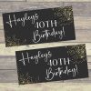 Black and Gold Personalised Birthday Banners