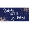 Navy and Rose Gold Birthday Banners