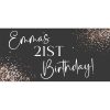 Black and Rose Gold Birthday Banners