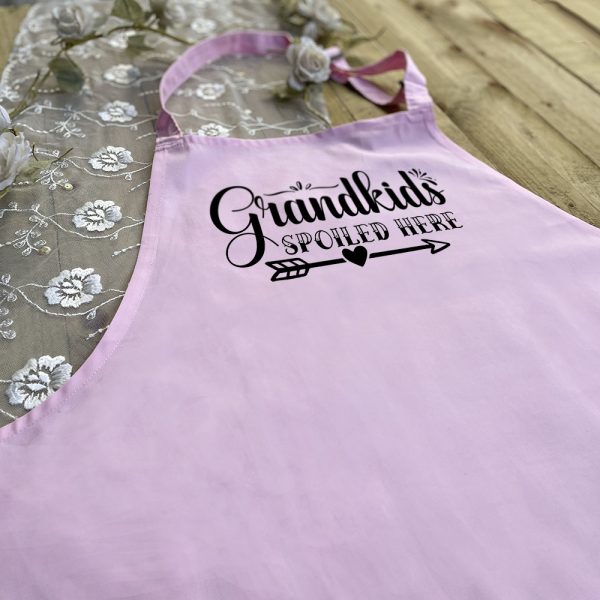 Pink Apron with Black Print