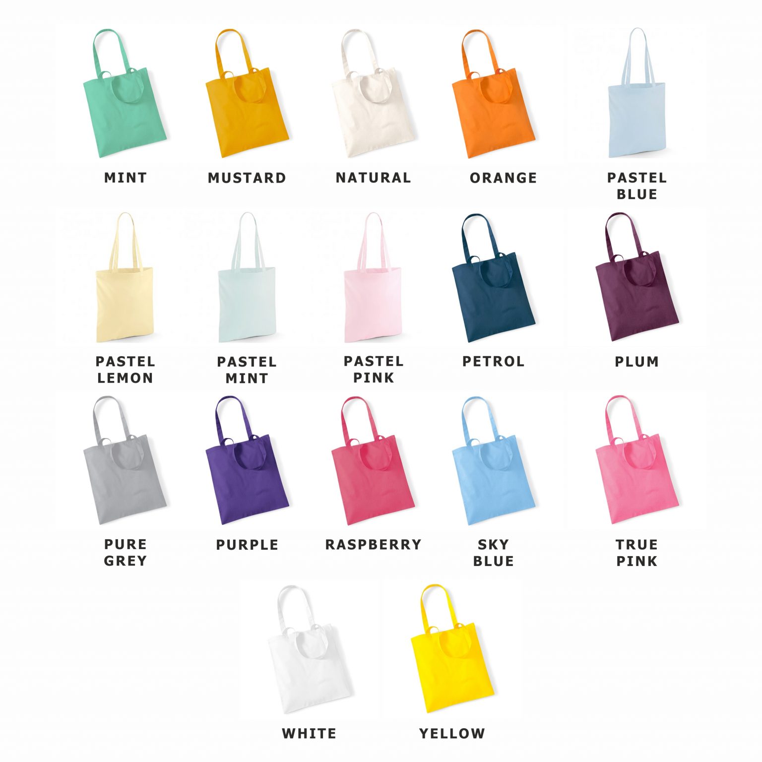 Tote Bag Colour Choices