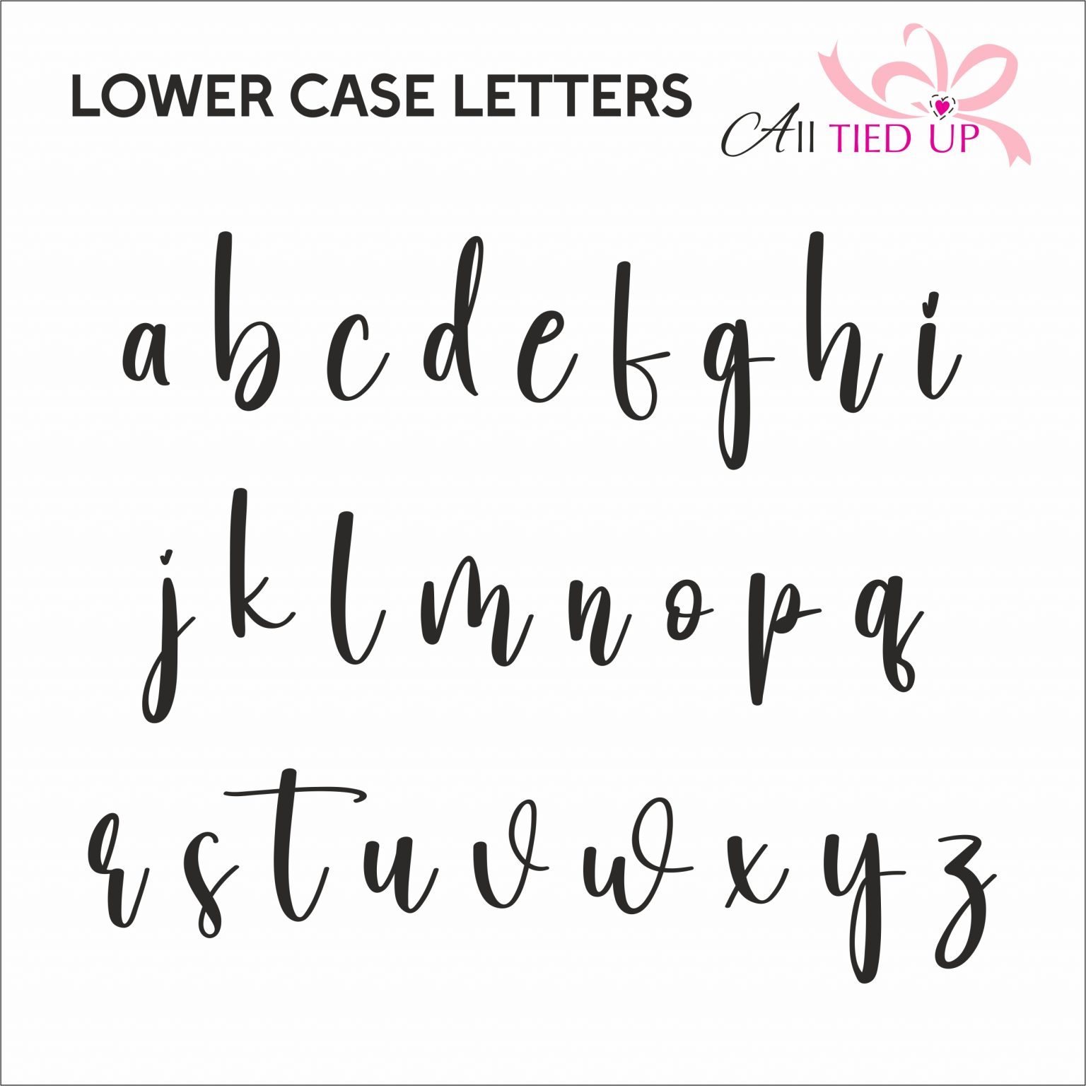 Be Kind Lower Case Font