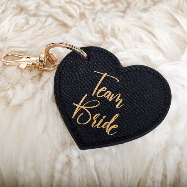 Personalised Hen Party Keyring - Black and Gold