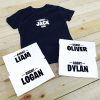 Special Agent Personalised TShirts Black and White Group