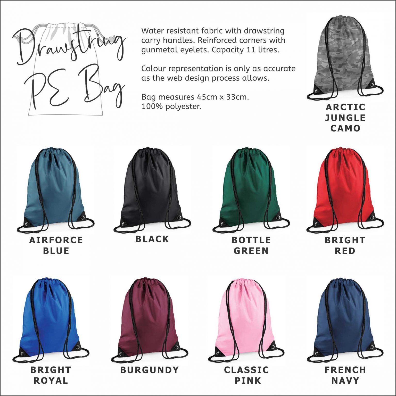 PE Bag Colour Choices
