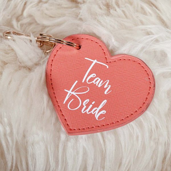 Personalised Hen Party Keyring - Coral and White