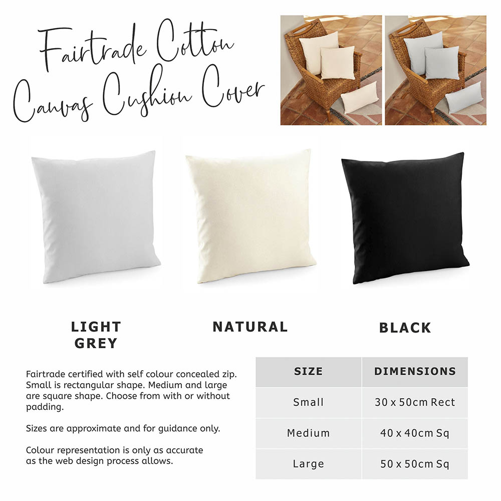 Size Guide For Personalised Cushions