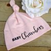 Baby Pink Personalised Hat