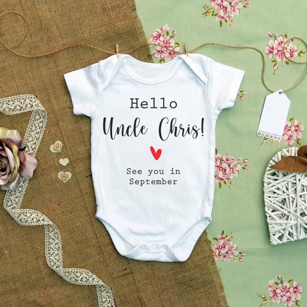 Hello Uncle White Baby Grow