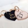 Personalised Hen Party Keyring - Black and Rose Gold