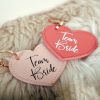 Personalised Hen Party Keyring - Pink and Coral