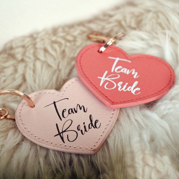 Personalised Hen Party Keyring - Pink and Coral