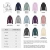Ladies Hoodies Colour Options and Size Guide