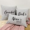 Personalised Cushion - Printed with Grandma And Grandad's Spot, Nana's Spot and Dad's Chair