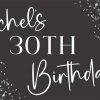 Personalised 30th Birthday Banner in Black and Silver