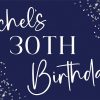 Navy And Silver Personalised 30th Birthday Banner