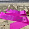 Happy Birthday Personalised Sash in Pink and Silver