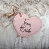 Personalised Hen Party Keyring - Pink and Black