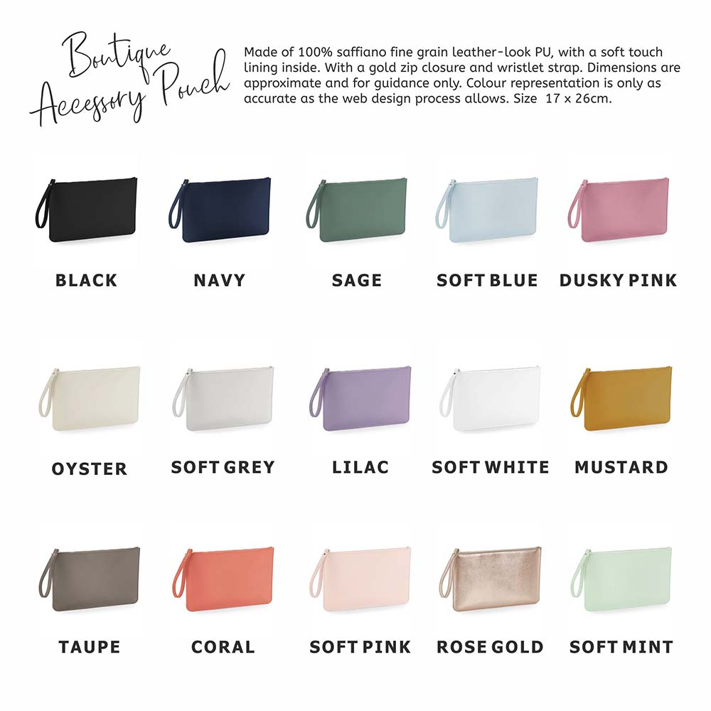 Accessory Pouch Colour Swatches