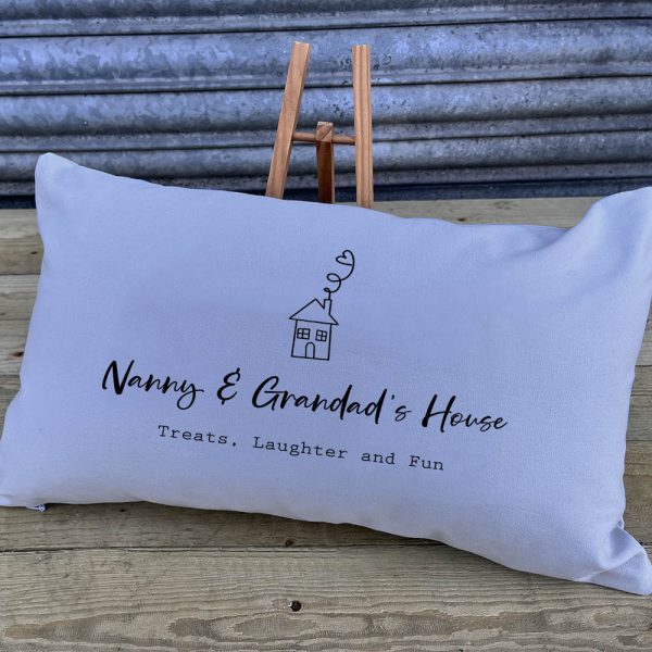 Nanny and Grandads House Grey Cushion