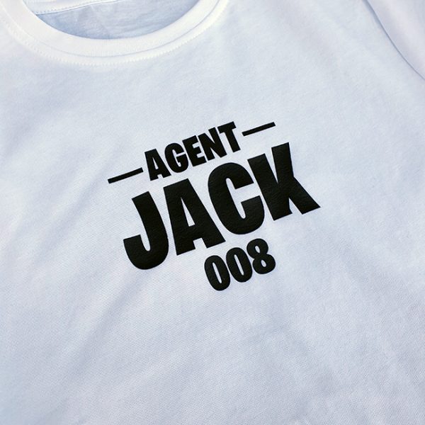 White Agent T-Shirt Close Up