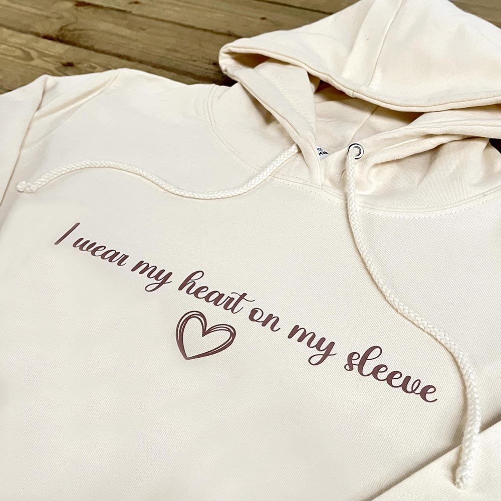Personalised Hoodie - White and Rose Gold Close Up