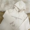Personalised Hoodie - White and Rose