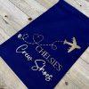 Personalised Crew Shoes Bag in Navy with Gold Vinyl