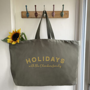 Personalised Holiday Tote Bag