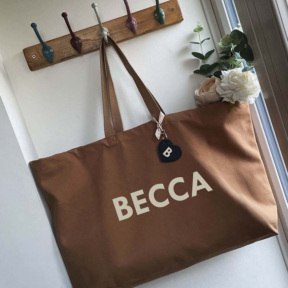 Oversized Tote Bag with Name