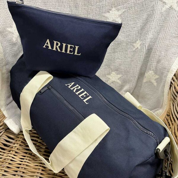 Personalised Barrel Bag Set