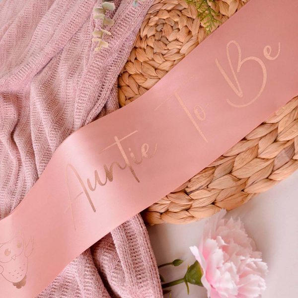 Auntie To Be Personalised Baby Shower Sash