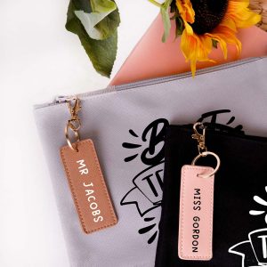 Personalised Teacher Gifts - Pencil Case and Keyring Set