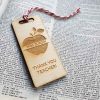 Thank You Teacher Bookmark with Apple Decal