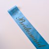 Personalised Gold Sash - Turquoise and Gold
