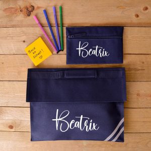 Personalised Children's Book Bag and Pencil Case