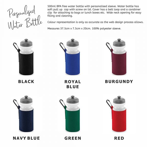 Water Bottle Colour Guide